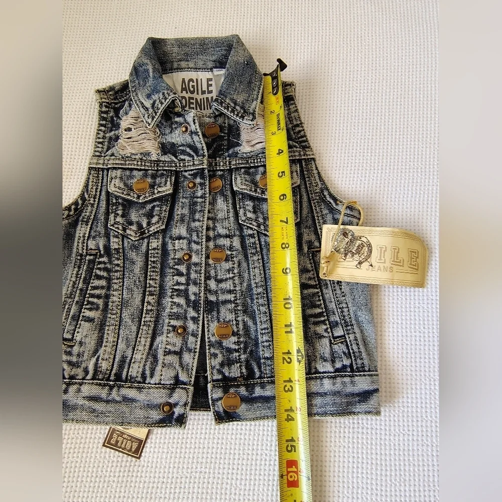 Agile Denim Kids Blue Vest Size 3